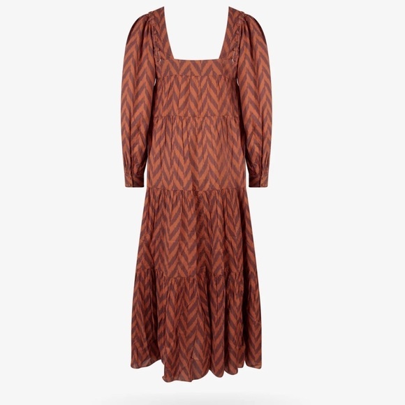 New! Ulla Johnson Striped Georgina Dress in Mahogany ✨ RARE size 2 Runway - Picture 7 of 11